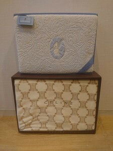 sr1234 088 未使用品 CELINE ウェッジウッド タオルシーツ ブランケット まとめ売り 寝具 セリーヌ ウェッジウッド シングル 現状品 中古