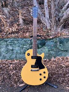 【現状品】Grass Roots G-LS G-LS-57 TV Yellow レスポールタイプ　マットなイエロー　ALPHAデカポット　P-90タイプ