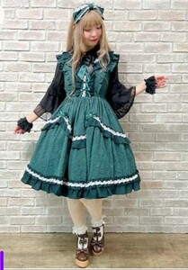 axes femme kawaiiレディローズジャンスカ ヘッドドレス　グリーン