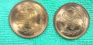 昭和63年10円未使用2枚組です。