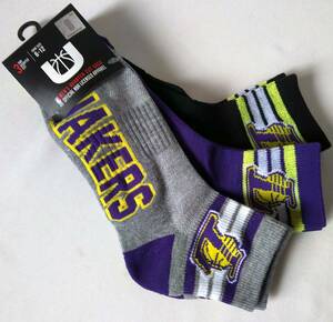 L.A LAKERS レイカーズ 八村塁 NBA公認 ソックス 新品3足組 25/26/27/28cm