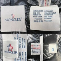 極上品 モンクレール MONCLER ダウンジャケット サイズ0(M～Sサイズ) ブラック_画像9