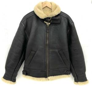 T01/190 美品 Flight Jacket B-3 ビースリー ムートン フライトジャケット 革ジャン レザージャケット 42