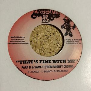 THAT'S FINE WITH ME / PAPA-B & SAMI-T(MIGHTY CROWN) / BADDER DEN DEM/BURRO BANTON / 7 EP 2枚セット レコード