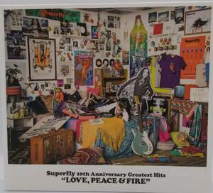 送料185円■デジパック3枚組「Superfly 10th Anniversary Greatest Hits “LOVE.PEACE&FIRE”」函付き美品■