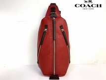 美品★送料無料★希少カラー コーチ メンズ COACH トンプソン レザー ボディバッグ ワン ショルダーバッグ_画像3