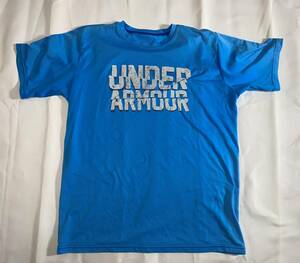 UNDER　ARMOUR/アンダーアーマー/メンズLG/Tシャツ/半袖/ブルー青/スポーツウェア/練習着/トレーニングウェア/半袖シャツ/メンズ/