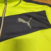 プーマPUMA トレーニングジャケット 656193 ライム ネオンイエロー XL ウォームアップジャージ トレーニングウェア トラックトップ_画像3