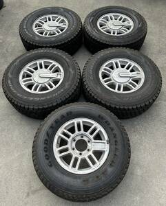 【引取限定 ハマー H3 純正 16インチ ホイール 16×7.5J +38 6穴 PCD139.7 グッドイヤー ブリジストン 背面タイヤ付き 275/70R16 5本セット