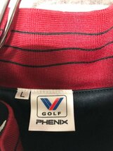 PHENIX GOLF フェニックスゴルフ ハーフジップ 裏メッシュ 袖2way プルオーバー ゴルフウェア 黒 ブラック L_画像2