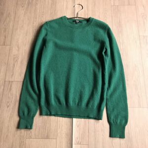 100円スタート☆ UNIQLO ユニクロ　カシミヤ100% グリーン　ニット　セーター