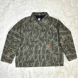 1円 Carhartt カーハート リメイク 輸入レア ハンティングジャケット ダックジャケット 迷彩　ミリタリー　XL ダック地　402