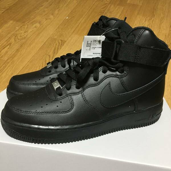 新品 未試着 26cm NIKE AIR FORCE 1 HIGH ‘07 Black ナイキ エア フォース 1 ハイ トリプルブラック 黒 CW2290-001 AF1 即決 即発送