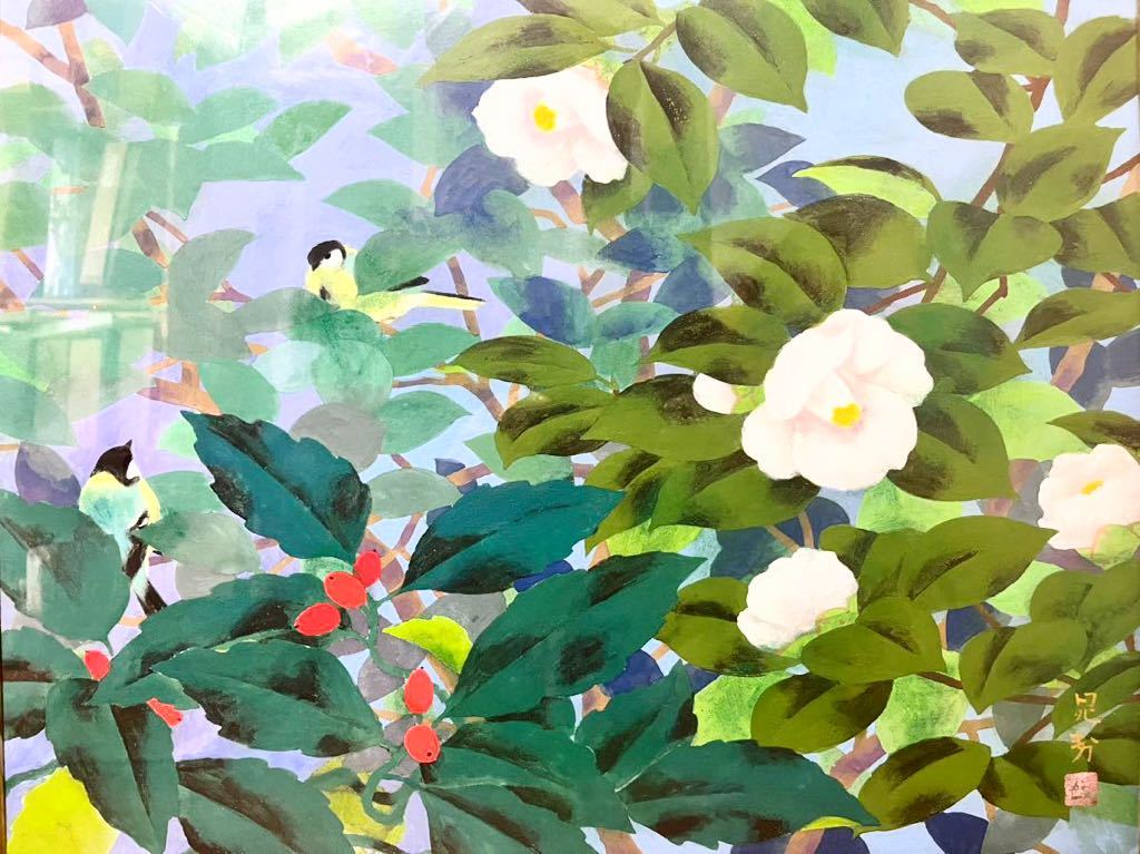 ☆ जापानी चित्रकार अकुसी मिवा इवासाकी फूल और पक्षी नंबर 10 कोई स्टिकर नहीं बॉक्स के साथ आता है प्रामाणिकता की गारंटी, चित्रकारी, जापानी पेंटिंग, फूल और पक्षी, पक्षी और जानवर