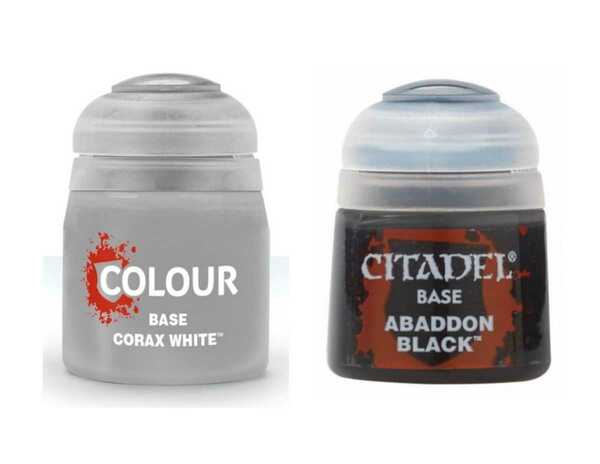 送料無料 新品 シタデルカラー コラックスホワイト アバドンブラック 2色セット corax white ABADDON BLACK