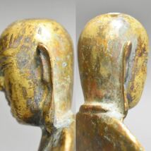 【英】1508 時代 銅鍍金仏立像 仏教美術 中国 朝鮮 銅製 銅器 佛像 置物 骨董品 美術品 古美術 時代品 古玩_画像6