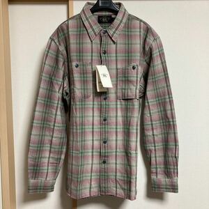 【未使用】RRL ダブルアールエル MNRRWOV16820232 チェックネルシャツ 長袖シャツ Lサイズ 山ポケ ラルフローレン