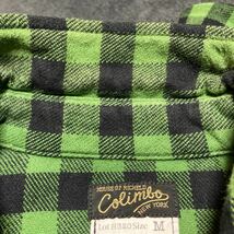 COLIMBO コリンボ RICHMOND WORK SHIRT FLANNEL リッチモンド ワークシャツ ネルシャツ グリーンチェック Mサイズ アメカジ 日本製_画像4