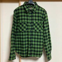 COLIMBO コリンボ RICHMOND WORK SHIRT FLANNEL リッチモンド ワークシャツ ネルシャツ グリーンチェック Mサイズ アメカジ 日本製_画像1