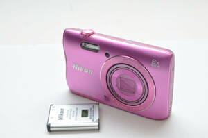 ★実用美品★ NIKON ニコン COOLPIX S3700 ★動作OK、バッテリー付き★#h713