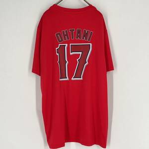 L 大谷翔平 ANGELS OHTANI 17 Tシャツ レッド 半袖 リユース ultramto ts1664