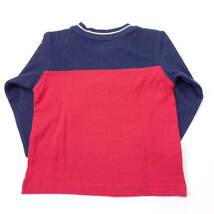 L 12-18m RALPH LAUREN ラルフローレン Tシャツ レッド×ネイビー 長袖 リユース ultramto ts1695_画像4