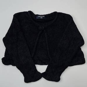 100A COMME CA DU MODE コムサデモード長袖カーディガン ブラック もこもこ キッズ リユース ultralto ts1702