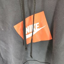 Ｍ NIKE ナイキ プルオーバーパーカー 長袖 裏起毛 ブラック リユース ultramto pa0423_画像4