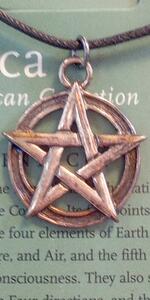 AzureGreen: Wicca PENTACLE pendant SV925