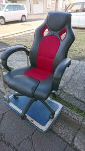 【仙台手渡or送料着払】NITORIニトリ ワークチェアゲーミングチェア ヘレス 黒/赤 オフィスチェア椅子　状態良好