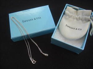 ☆ TIFFANY&Co.（ティファニー）ティアドロップ シルバーネックレス SV925　41ｃｍ