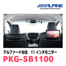 アルファード(30系・H27/1～R1/12)用　アルパイン / PKG-SB1100　　11インチ・ヘッドレスト取付け型リアビジョンモニター_画像2