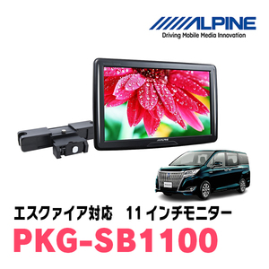 エスクァイア(80系・H26/10～R3/12)用　アルパイン / PKG-SB1100　11インチ・ヘッドレスト取付け型リアビジョンモニター