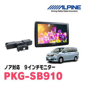 ノア(70系・H19/6～H26/1)用　アルパイン / PKG-SB910　9インチ・ヘッドレスト取付け型リアビジョンモニター