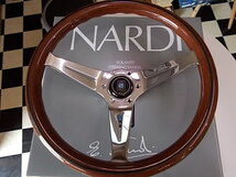 NARDI　ナルディ Rally(wood)　N770　ウッド＆ポリッシュスポーク ３5０mm ディープコーンタイプ　送料無料_画像3