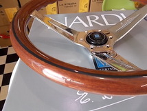 NARDI　ナルディ Rally(wood)　N770　ウッド＆ポリッシュスポーク ３5０mm ディープコーンタイプ　送料無料_画像5