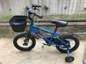 1円スタート【引取り限定】キッズサイクル キッズ自転車 子供向け自転車　14インチ　補助輪付け　中古品