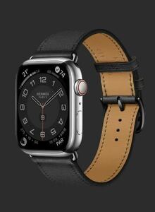 【超美品】Apple Watch Herms Series 8 (GPS + Cellular モデル）-45mmシルバーステンレススチール エルメス バンド2本未使用！
