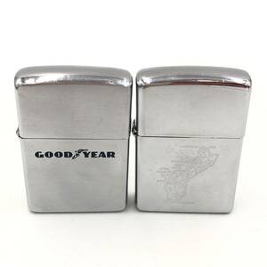 1.25OB-E1121★訳アリ! ZIPPO 2点★ジッポ ジッポー グアム GOOD YEARシルバー silver オイルライター lighter 喫煙具 DA0/DB0