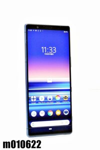 白ロム docomo SIMロック解除済 SONY Xperia 5 64GB Android10 Blue SO-01M 初期化済 【m010622】