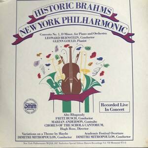 ニューヨークフィル協会盤【入手難】　グールド・バーンスタイン　ブラームス協奏曲１番　ミトロプーロス他　正規音源からの復刻