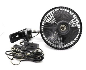 車用　扇風機　　BLACK　CAR　FAN　ファン　12V用　GA-74　カーファン　　ブラック/黒