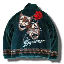 20ss Supreme Drama Mask Fleece Jacket グリーンドラママスク フリースジャケット_画像1