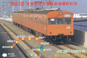 武蔵野線京葉線直通運転記念　JR東日本浦和車掌区オレンジカード