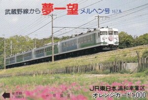 167系メルヘン号　JR東日本浦和車掌区オレンジカード