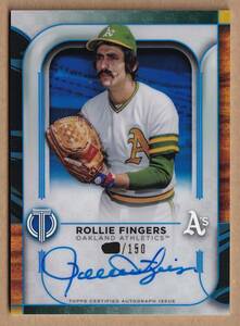 【ローリー・フィンガース】2022 TOPPS TRIBUTE AUTOGRAPHED CARD 150枚限定 / 直筆サインカード / アスレチックス【ROLLIE FINGERS】