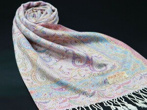 WINTER PASHMINAS◆KV-3252 極上 カシミア【パール系/Paisley】大判 ストール/マフラー Scarf/ Stall