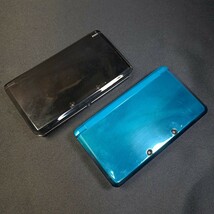 通電OK！3DS 2台まとめて/ブラック黒/エメラルドグリーン緑※青く写ってます/ソフト読み込みOK/ニンテンドー/ニンテンドー/Nintendo_画像1