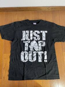 プロレスTシャツ JUST TAP OUTロゴ 黒×白 Sサイズ ザック・セイバーJr TAKAみちのく 新日本プロレス JTO