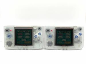 A625(60) ネオジオポケットカラー クリスタル　ホワイト　　SNK NEOGEO POCKET COLOR 本体　2台セット　中古【通電ジャンク】